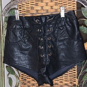 Lioness faux leather shorts